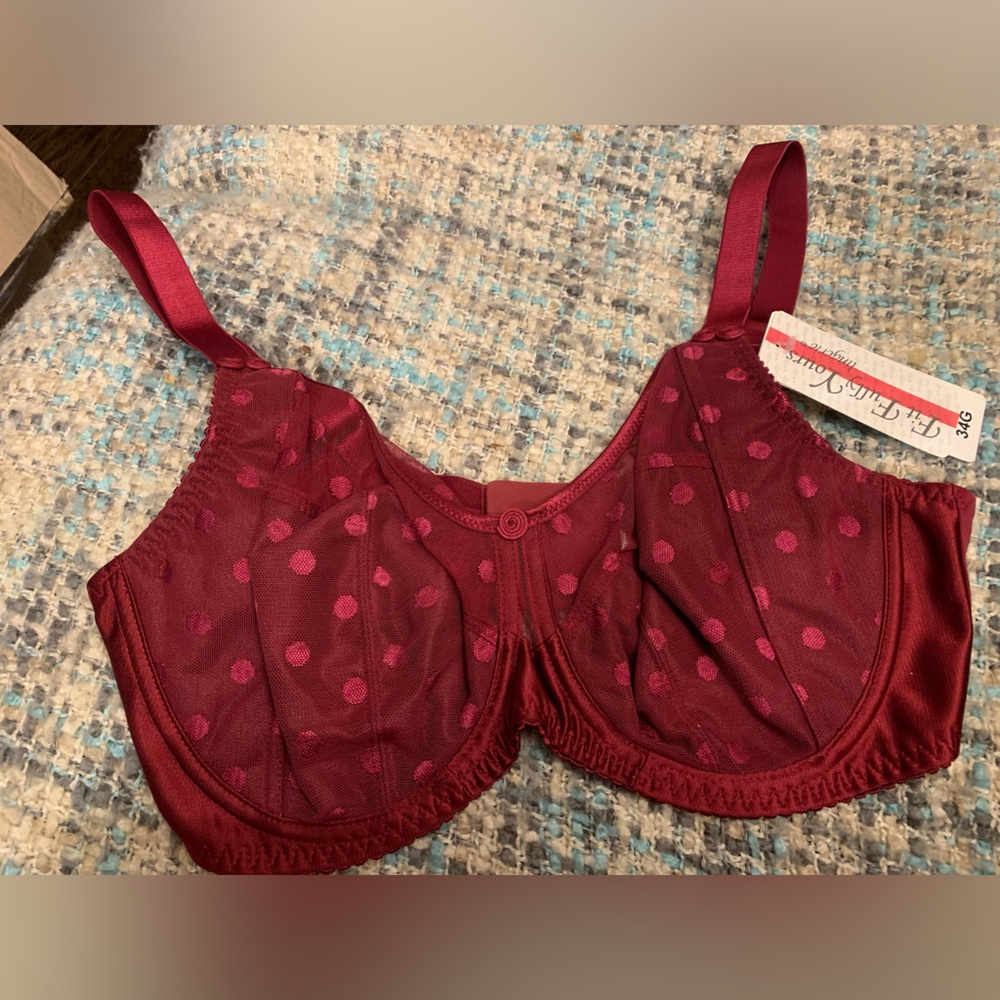 NWT Fit Fully Yours B2498 Carmen Deep Red Bra - Picture 2 of 4